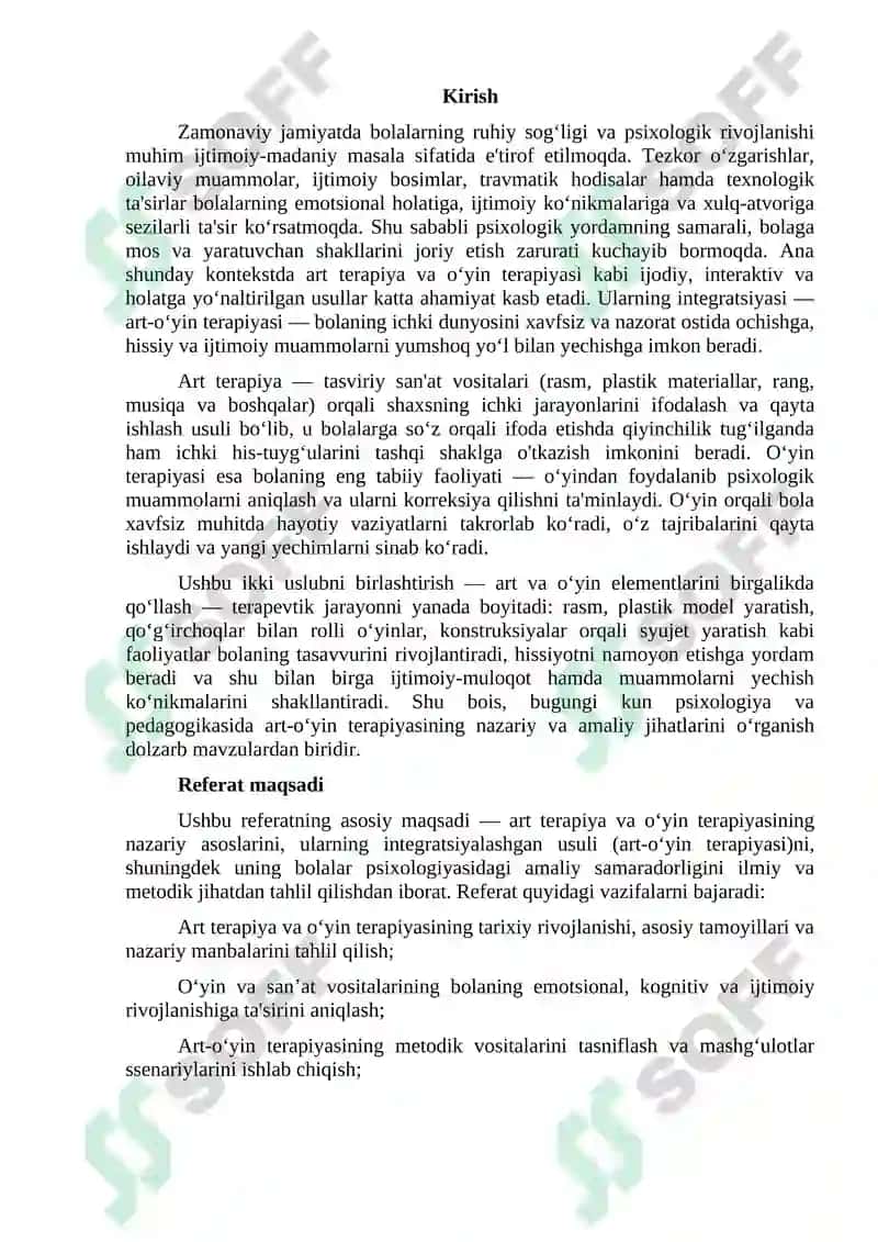 Art terapiyada o'yin terapiyasi 3
