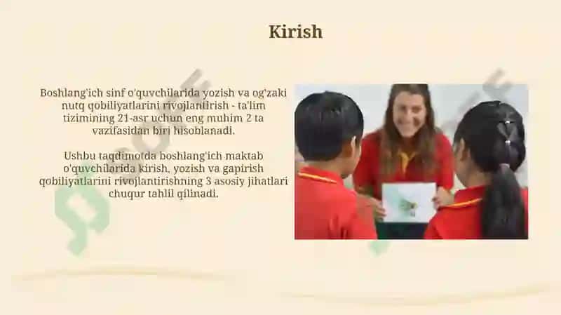 Boshlang'ich sinf o'quvchilari yozish va gapirish kompitensiyalari 3