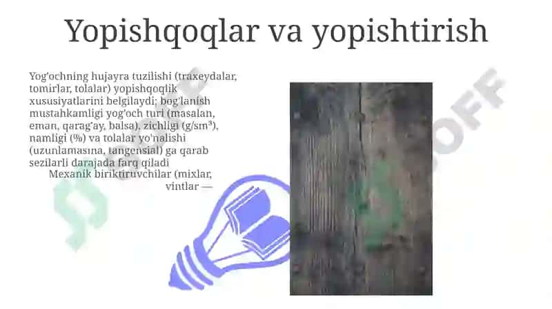 Yog'och konstruksiyalar elementlarining birikmalari haqida qisqacha ma’lumotlar 3
