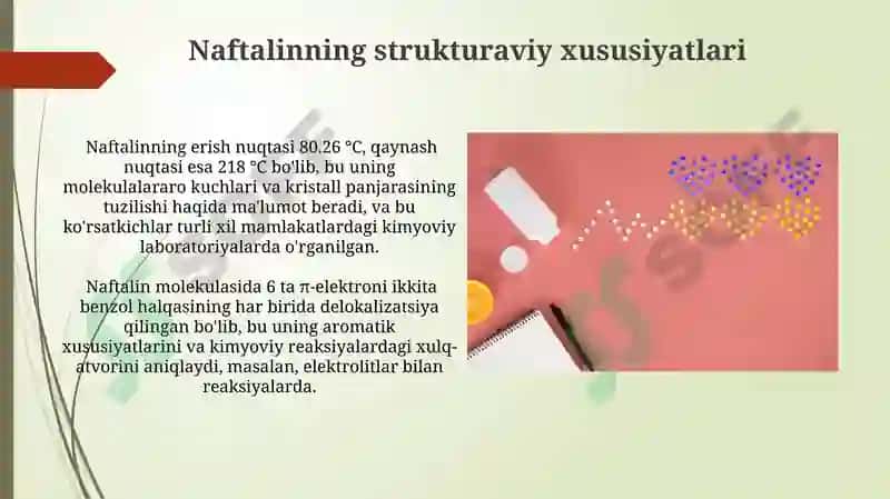 Naftalin jipslashgan halqali geterosiklik birikmalar 3
