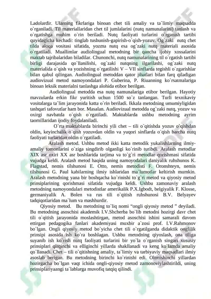 CHET TILI O’QITISHNING QIYOSIY METODIKASI 3