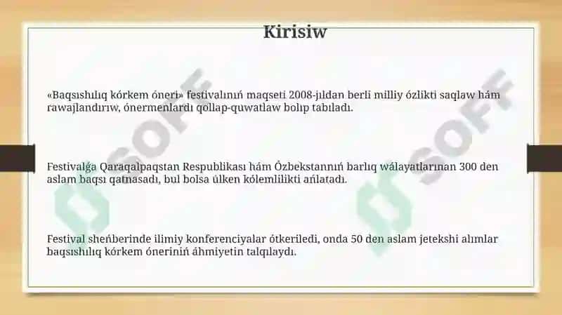 Baqsıshılıq kórkem óneri festivalı 3