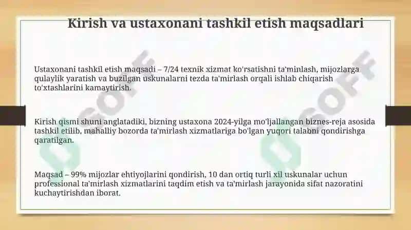 Taʼmirlashxoʻjaliginitashkiletish 3