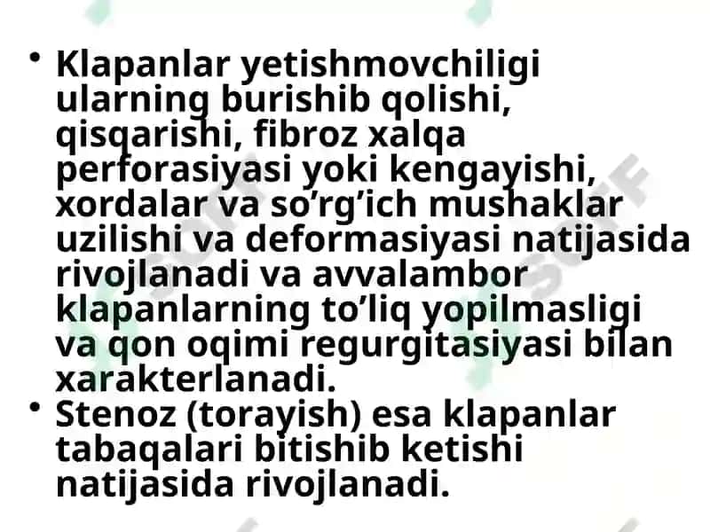 Yurak orttirilgan nuqsonlari 3