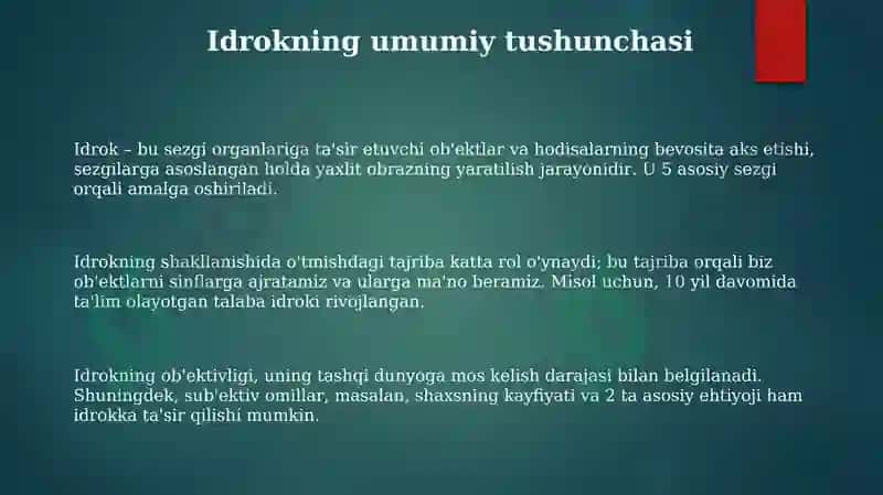 Idrokning turlari va qonuniyatlari 3