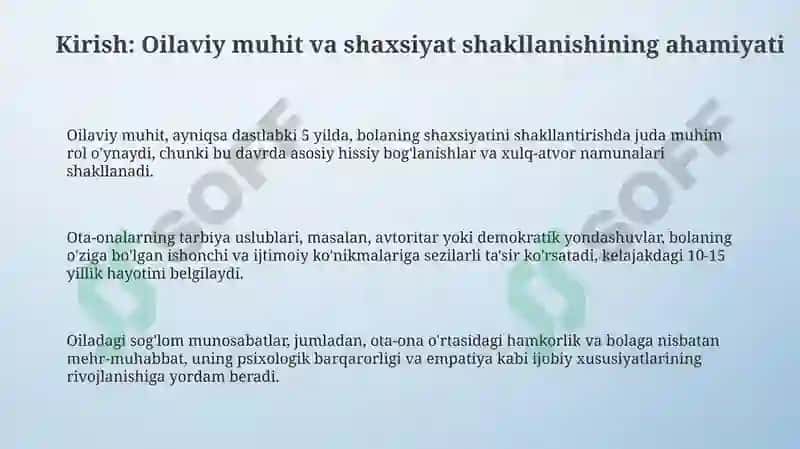 Oilaviy muhit va shaxsiyat shakllanishi 3
