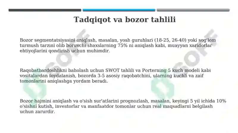Tadqiqot va Bozor Tahlili 3