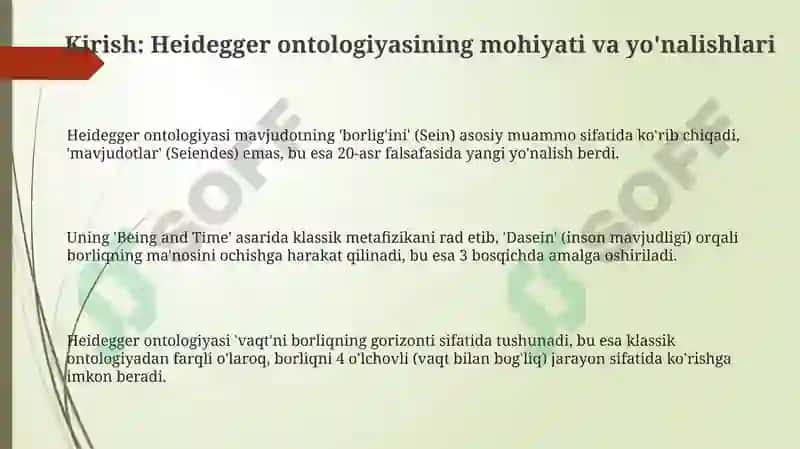 Heidegger ontologiyasi 3