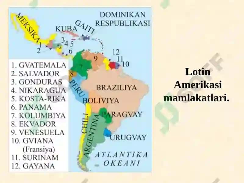 Lotin Amerikasi mamlakatlari 3