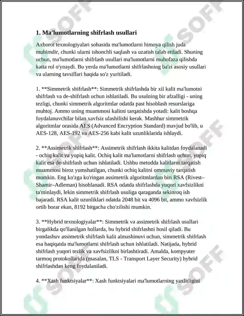 AXBOROT XAVFSIZLIGINI TA'MINLASHNING ZAMONAVIY USUL VA VOSITALARI 3
