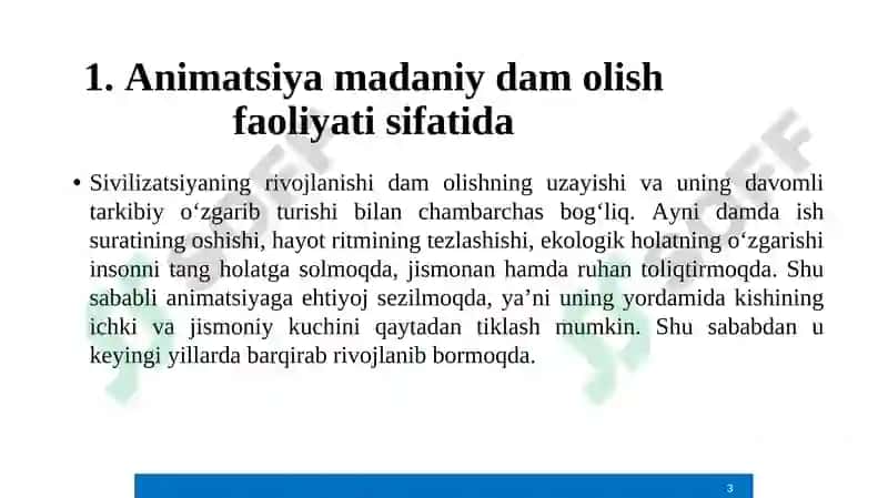 Animatorlik xizmatlarini tashkil etish 3