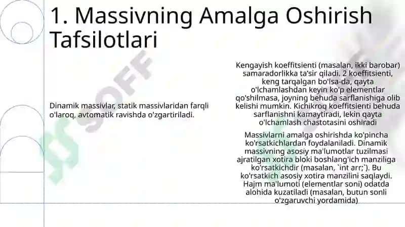 Dinamik massivlar 3