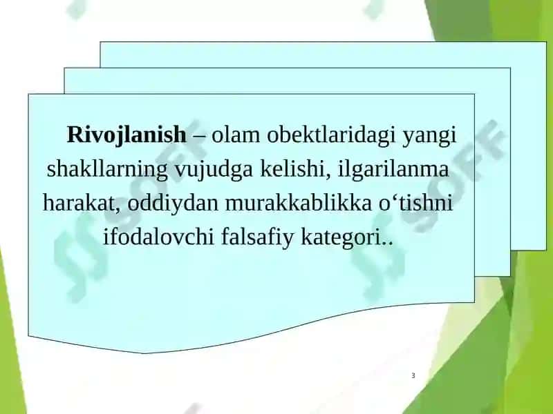 Rivojlanish falsafasi 3