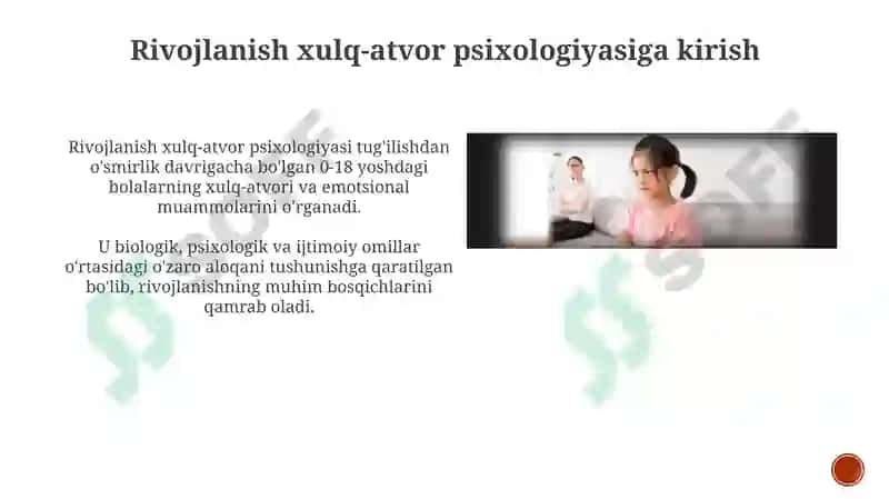 Rivojlanish xulq-atvor psixologiyasi 3