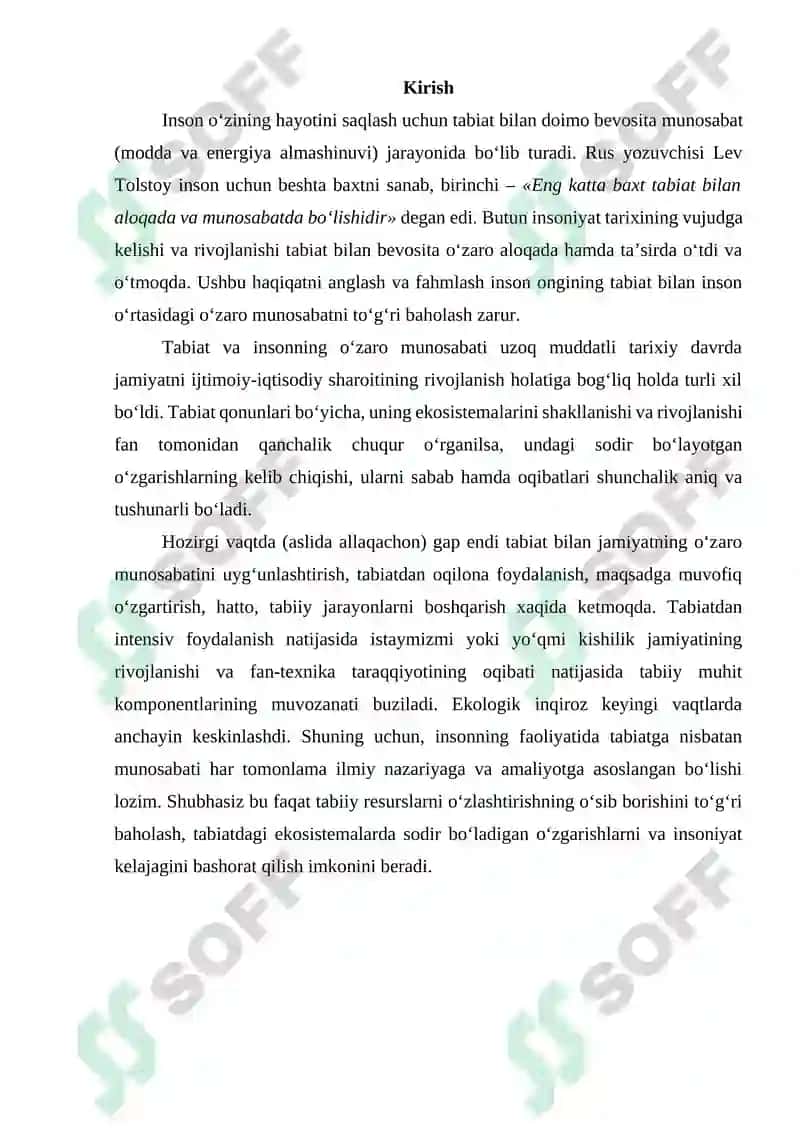 TABIATNI MUHOFAZA QILISH 3