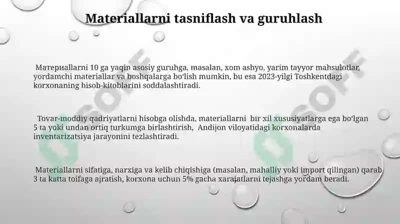 Materiallarni Hisobga Olishning Moliyaviy Aspektlari 3