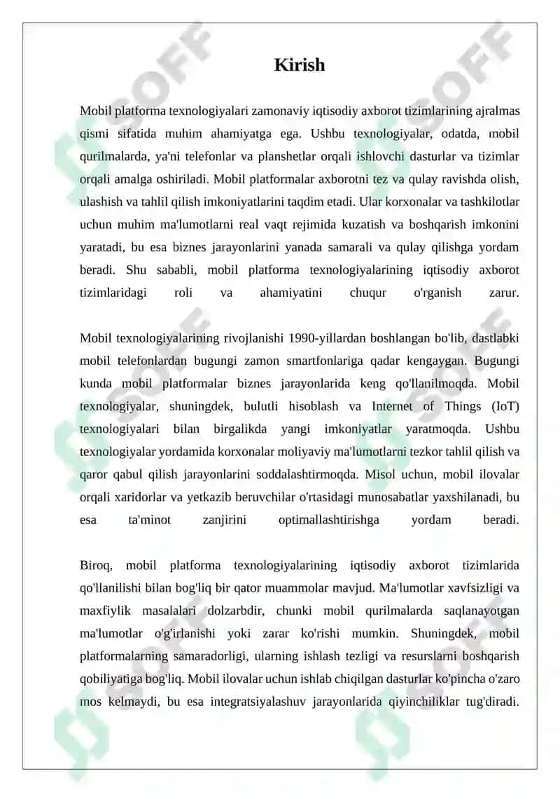 Mobil platforma texnologiyasi 3