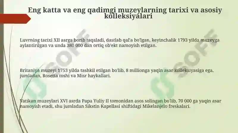 Jahondagi yirik va qadimiymuzeylar 3