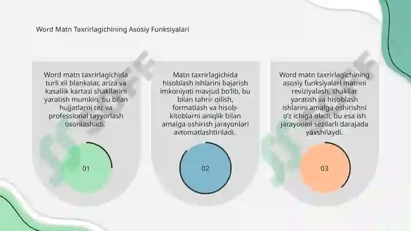 Word Matn Taxrirlagichining Blankalar yaratish 3