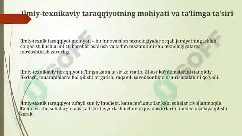 Ilmiy-texnik jarayon va ta'lim mazmuni 3
