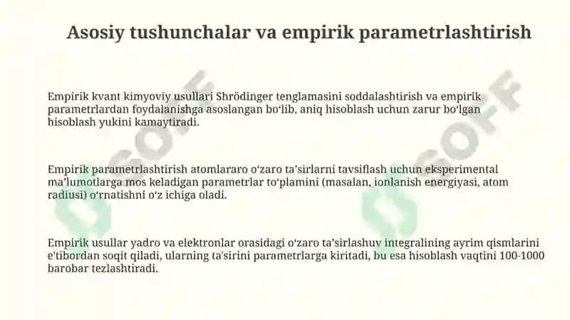 Emperik kvant kimyoviy hisoblash uslubi 3