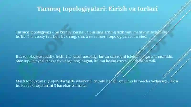 Tarmoq topologiyasi 3