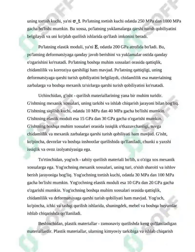 Qurilish materiallarining mexanik xossalari 3