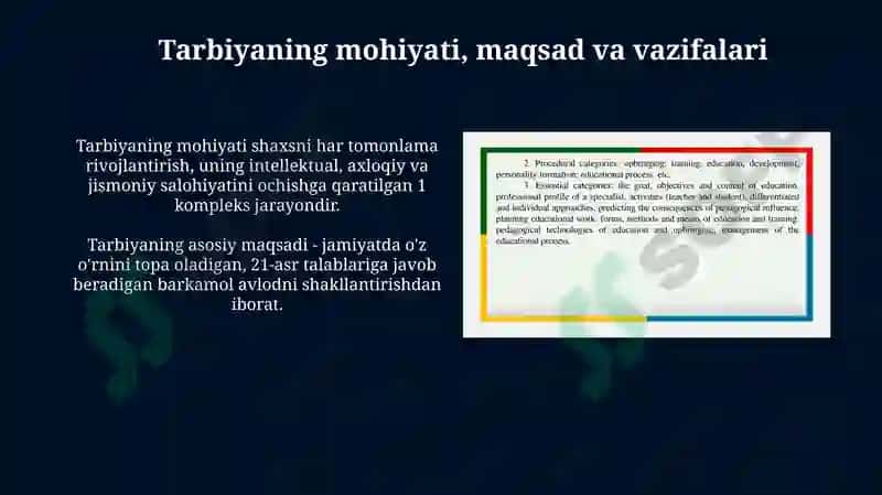 Pedagogik jarayonda tarbiyaning mazmuni 3