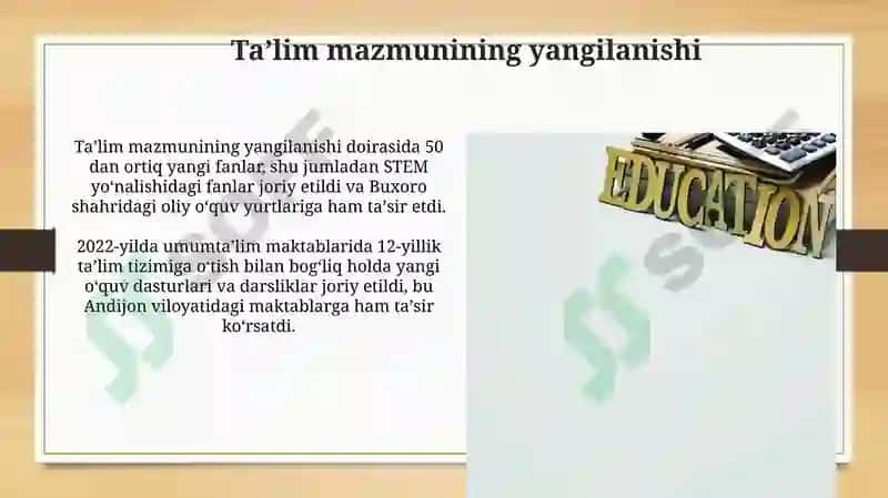 Taʼlim mazmunining yangilanishi 3