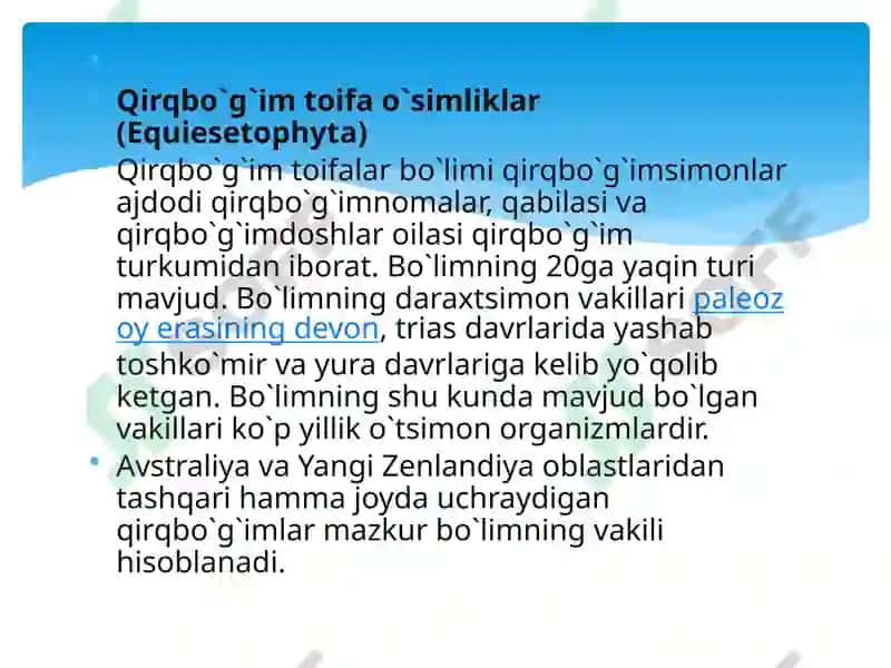Qirqbo`g`imtoifao`simliklar 3