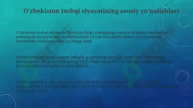 O'zbekiston va jahon hamjamiyati 3