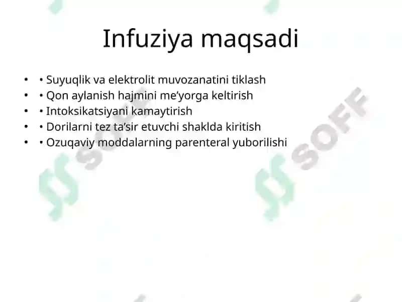 Infuziya va Transfuziya 3