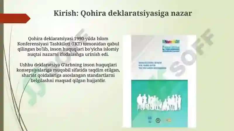 Qohira deklaratsiyasi tarixi va mazmuni 3