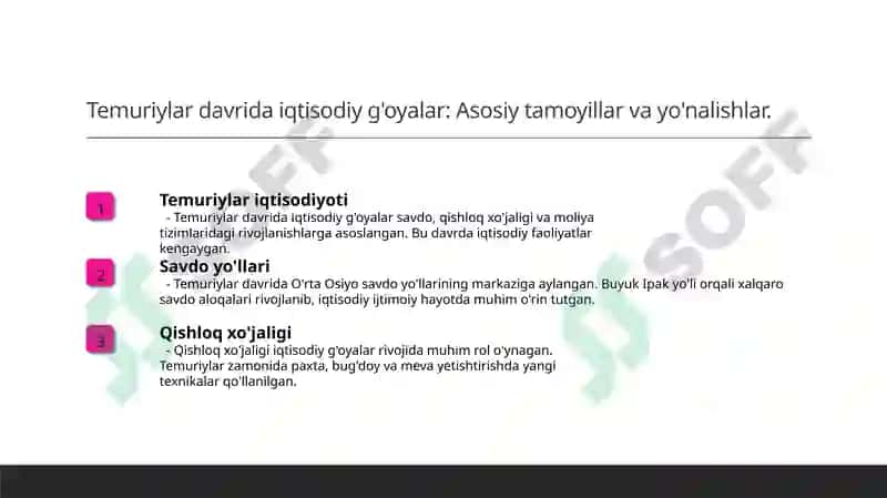 Temuriylar davrida iqtisodiy g'oyalar 3