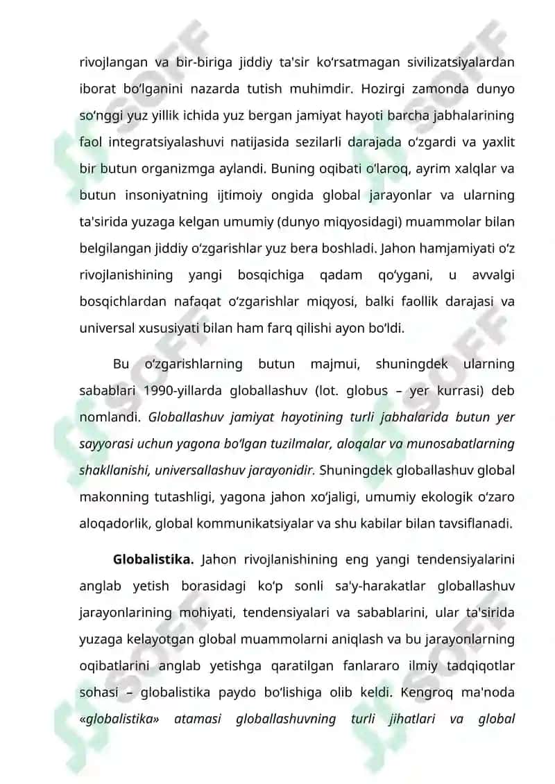Global muammolarning mezonlari va darajalari 3