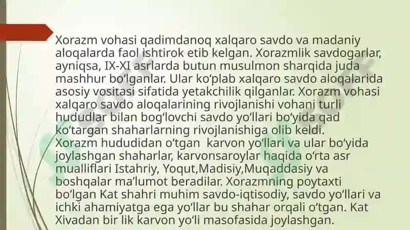 Xorazmning o'rta asr shaharlari 3