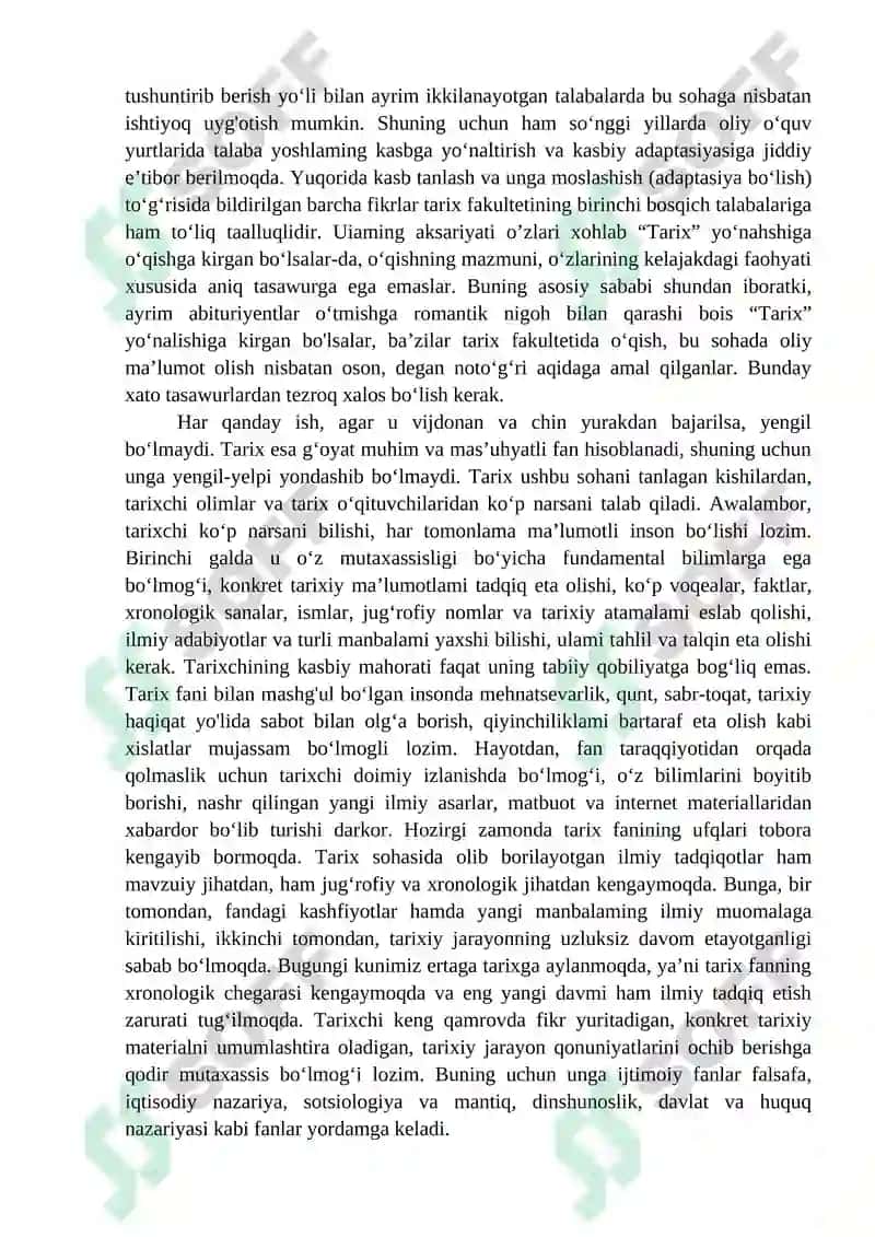 MUTAXASSISLIKKA KIRISH O‘QUV FANINING MAQSAD VA VAZIFALARI. 3