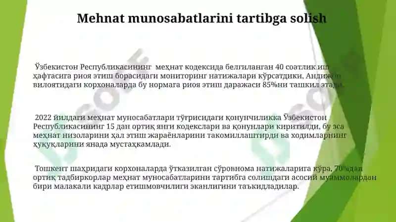 Mehnat bozori va korxonalarda mehnat resurslaridan foydalanish 3
