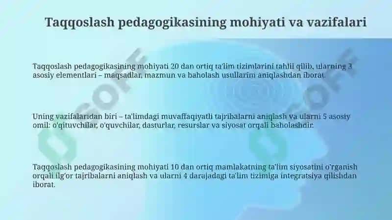 Taqqoslash pedagogikasi 3