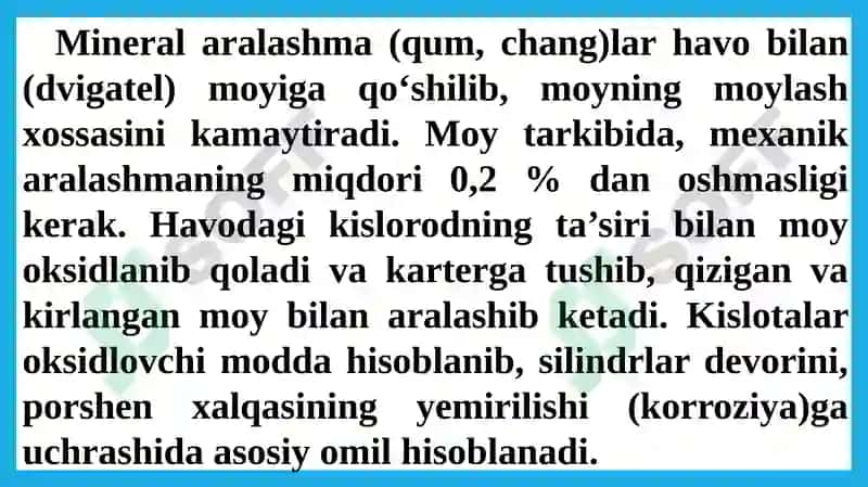 AVTOMOBIL DVIGATELINING MOYLASH TIZIMI 3