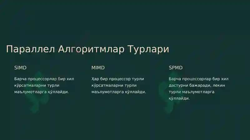 Параллел алгоритмлар 3