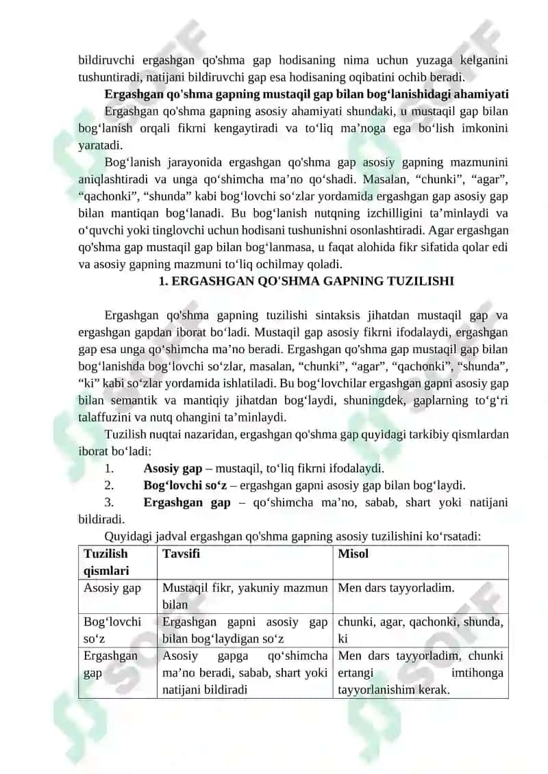 Ergashgan qo'shma gaplar 3