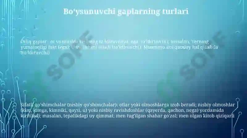 Ergashgan va qõshma gaplar 3
