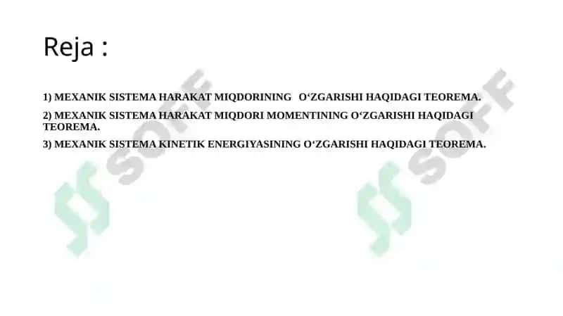 Qattiq Jism Dinamikasining Umumiy Teoremalari 3