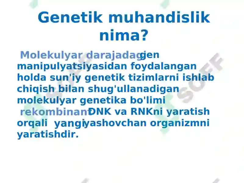 Genetik Injeneriya 3