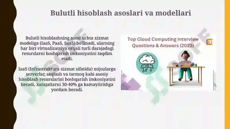 Bulutli hisoblashning asoslari va operatsion tizimlarda qolanilishi 3