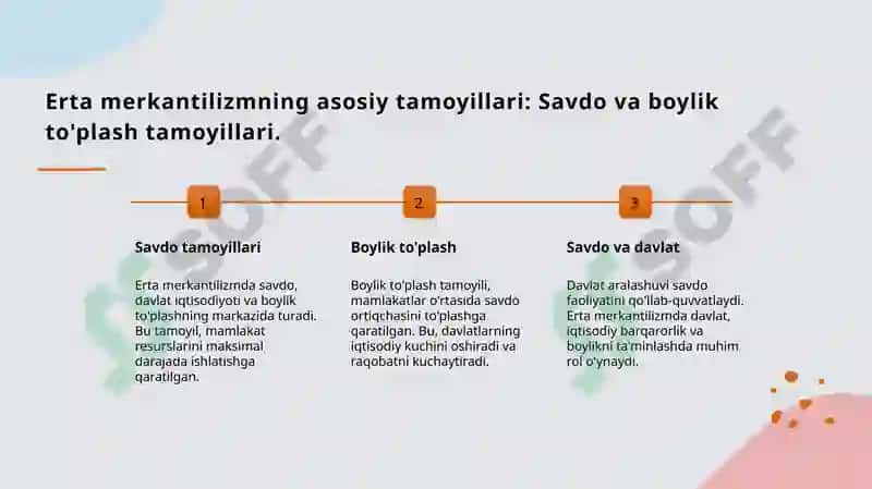 Erta merkantilizmning asosiy tamoyillari 3