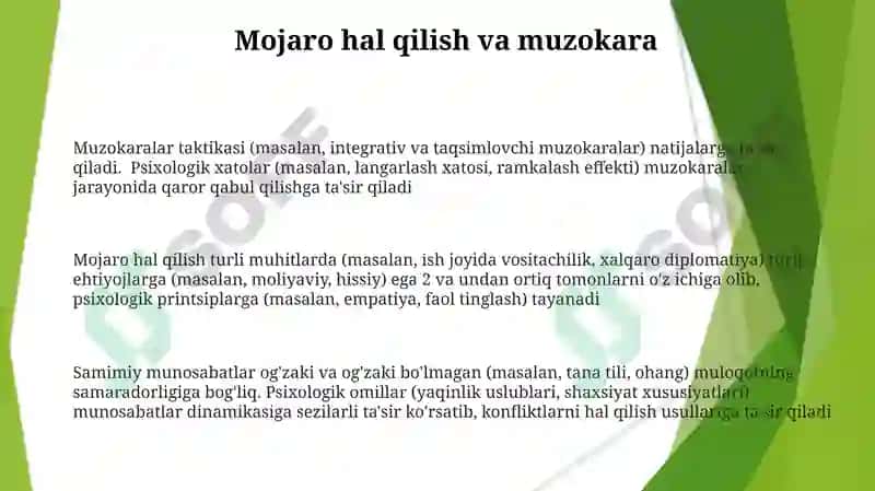 Muloqat va shaxslararo munosabatlar psixalogiyasi 3