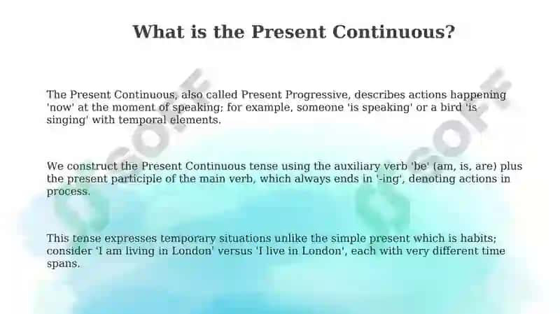 Present Continuous Tense 3
