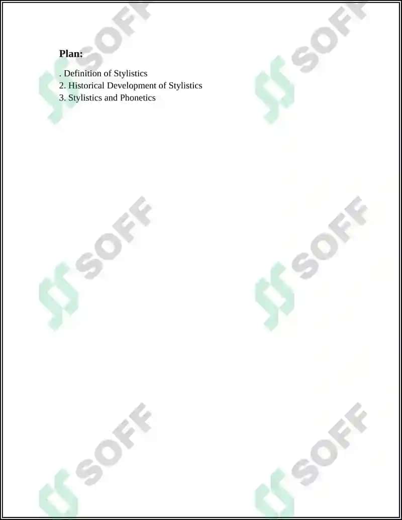Stylistics as a Branch of Linguistic Science 3